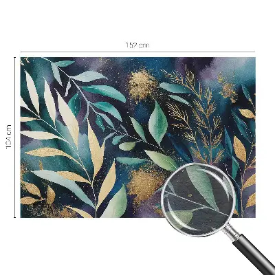 Fotobehang voor de slaapkamer met botanische bladeren als print