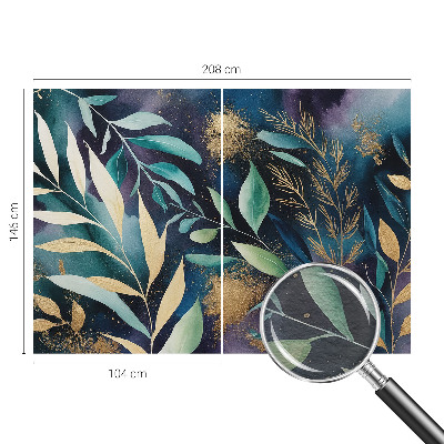 Fotobehang voor de slaapkamer Botanische bladeren