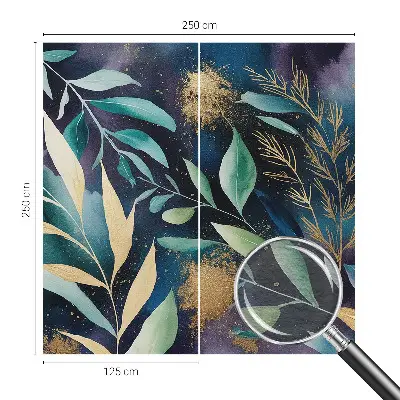 Fotobehang voor de slaapkamer met botanische bladeren als print