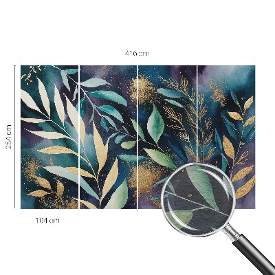 Fotobehang voor de slaapkamer Botanische bladeren
