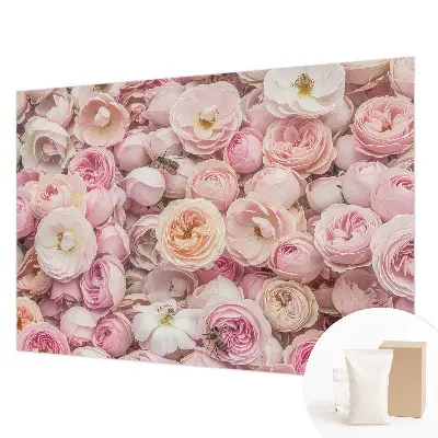 Modern fotobehang voor de woonkamer met een prachtig bloemenmotief