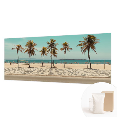 Luxe fotobehang met een palmbomenstrandmotief