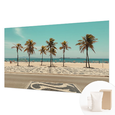 Luxe fotobehang met een palmbomenstrandmotief