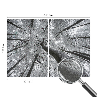 Premium fotobehang met een winterlandschap