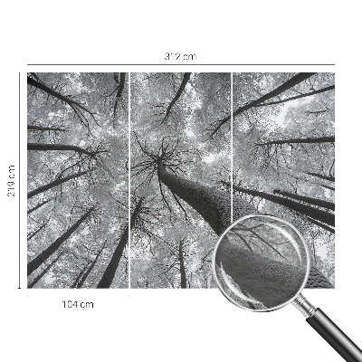 Premium fotobehang met een winterlandschap