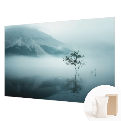 Modern fotobehang voor de woonkamer met een mystieke natuurtint en decoratieve print