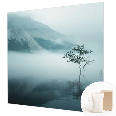 Modern fotobehang voor de woonkamer met een mystieke natuurtint en decoratieve print