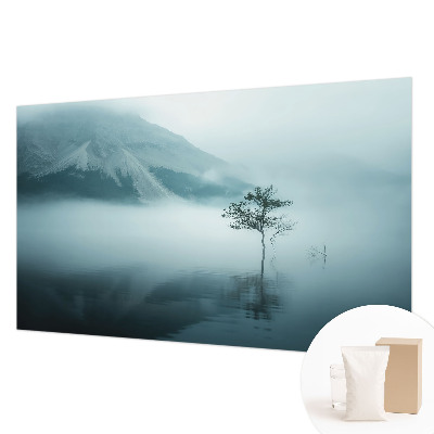 Modern fotobehang voor de woonkamer met een mystieke natuurtint en decoratieve print