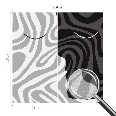Hoogwaardig fotobehang met abstracte gezichten als patroon