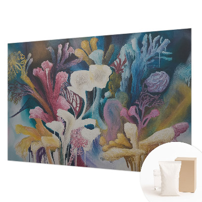 Vlies fotobehang met een bloemenexplosie als motief