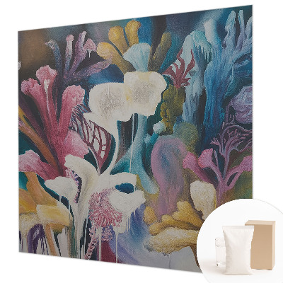 Vlies fotobehang met een bloemenexplosie als motief