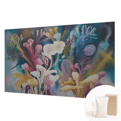 Vlies fotobehang met een bloemenexplosie als motief