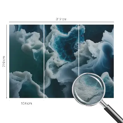 Groot fotobehang met een motief van zeegolven