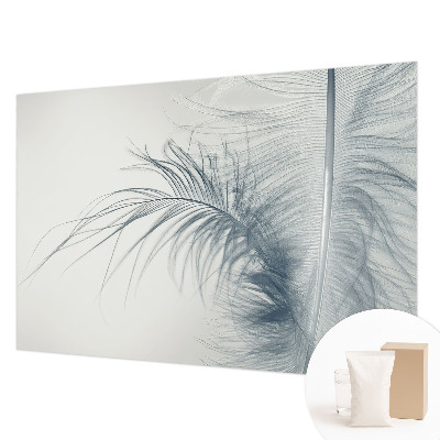 Fotobehang vliesbehang met een fijn veerpatroon