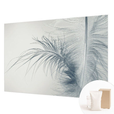 Fotobehang vliesbehang met een fijn veerpatroon