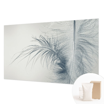 Fotobehang vliesbehang met een fijn veerpatroon