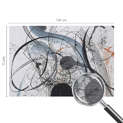 Behang met print met een expressieve abstracte print