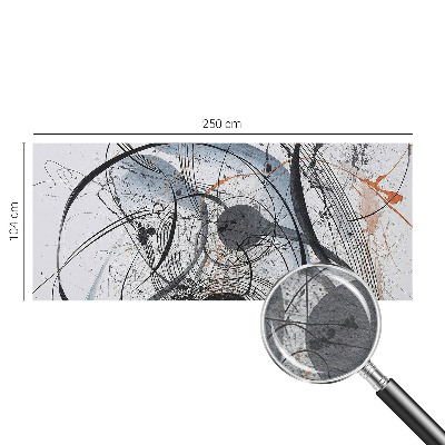 Behang met print met een expressieve abstracte print
