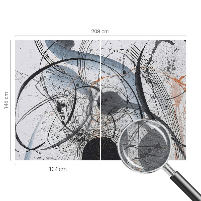 Behang met print met een expressieve abstracte print