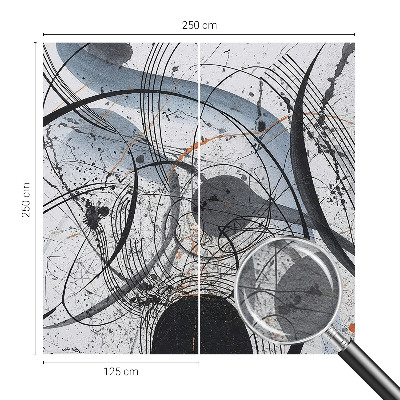 Behang met print met een expressieve abstracte print