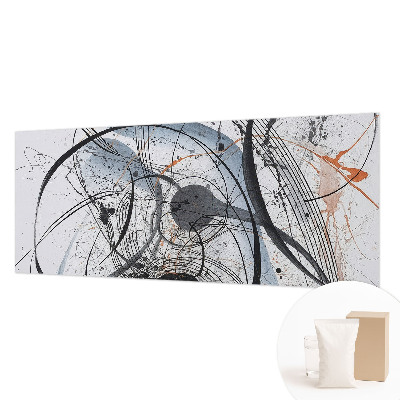 Behang met print met een expressieve abstracte print