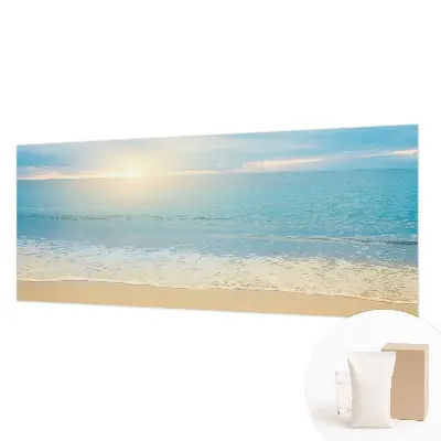 Muurbehang met een ontwerp van een zonsopgang