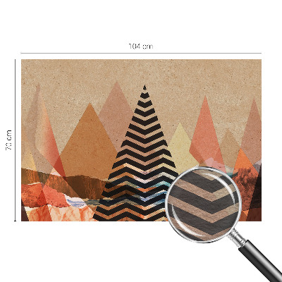Fotobehang slaapkamer met een abstract landschap