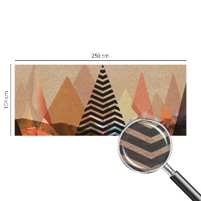 Fotobehang slaapkamer met een abstract landschap