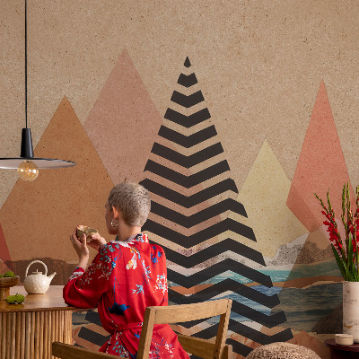 Fotobehang slaapkamer Abstract landschap