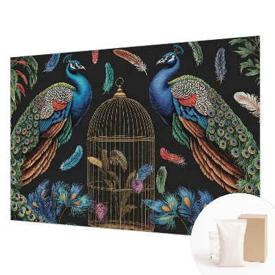 Fotobehang voor de slaapkamer Exotische pauwen