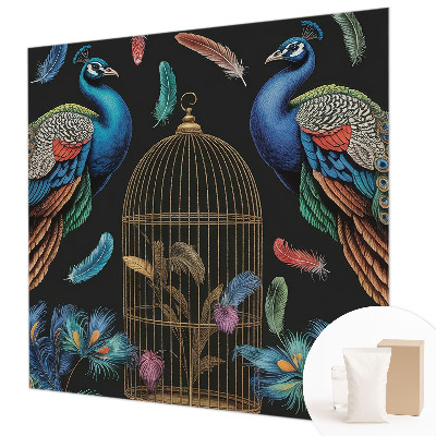 Fotobehang voor de slaapkamer Exotische pauwen