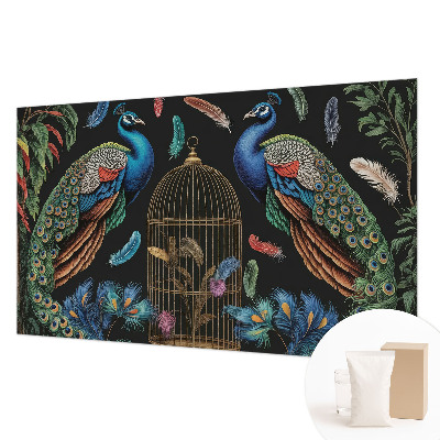 Fotobehang voor de slaapkamer Exotische pauwen
