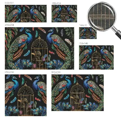 Fotobehang voor de slaapkamer met een exotisch pauwenmotief