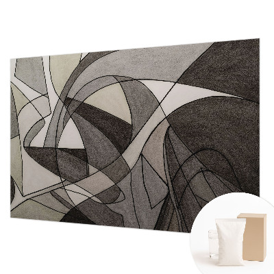 Fotobehang voor de woonkamer met geometrische abstracte print