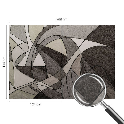 Fotobehang voor de woonkamer met geometrische abstracte print