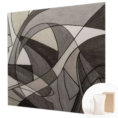 Fotobehang voor de woonkamer met geometrische abstracte print