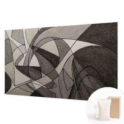 Fotobehang voor de woonkamer met geometrische abstracte print
