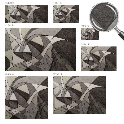 Fotobehang voor de woonkamer met geometrische abstracte print
