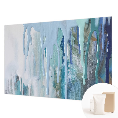 Modern fotobehang met blauwe watervallen als motief