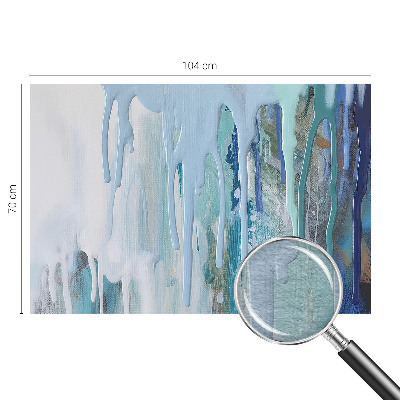 Modern fotobehang met blauwe watervallen als motief