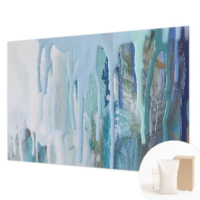 Modern fotobehang met blauwe watervallen als motief