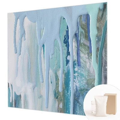 Modern fotobehang met blauwe watervallen als motief
