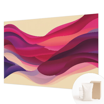 Modern fotobehang voor de woonkamer met een patroon van vloeibare golven