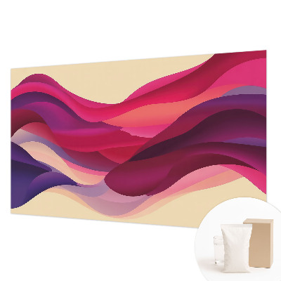 Modern fotobehang voor de woonkamer met een patroon van vloeibare golven