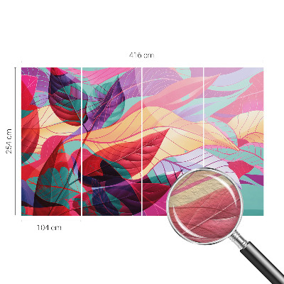 Kwalitatief fotobehang met een abstract bladmotief