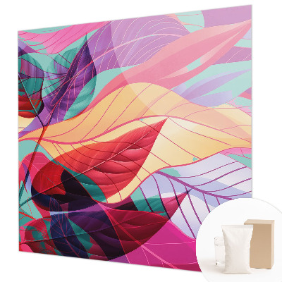 Kwalitatief fotobehang met een abstract bladmotief