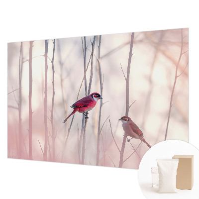 Sfeervol fotobehang met een vogelpaar als motief