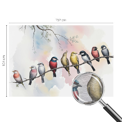 Fotobehang vliesbehang Vogels op een tak