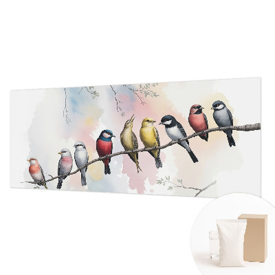 Fotobehang vliesbehang Vogels op een tak