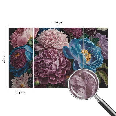 Fotobehang vlies Kleurrijke bloemen